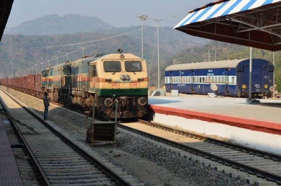 Train on new Assam BG line carries Bengal potatoes : NFR Silchar Agartala BG work in progress, new lifeline for Tripura Train on new Assam BG line carries Bengal potatoes : NFR Silchar Agartala BG work in progress, new lifeline for Tripura